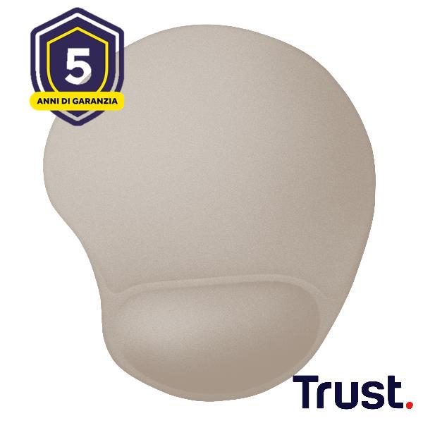 TAPPETINO/MOUSEPAD ERGONOMICO CON POGGIAPOLSO - TRUST BIGFOOT - BEIGE
