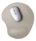 TAPPETINO/MOUSEPAD ERGONOMICO CON POGGIAPOLSO - TRUST BIGFOOT - BEIGE