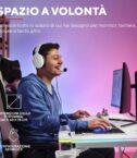 SCRIVANIA GAMING RGB DESK - TRUST GXT 709W LUMINUS - BIANCO