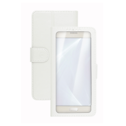 UNICA VIEW - Custodia universale con display a vista, funzione stand compatibile con gli smartphone da 4.5″ a 5″