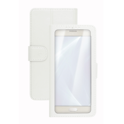 UNICA VIEW - Custodia universale con display a vista, funzione stand compatibile con gli smartphone da 5″ a 5.5″