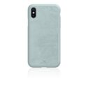 WHITE DIAMONDS - Cover con materiale simil Alcantara colore azzurro compatibile con Apple iPhone Xs/ iPhone X