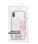 WHITE DIAMONDS - Cover semi-trasparente in TPU rigido con glitter fluttuanti nel liquido compatibile con Apple iPhone Xs/ iPhone X