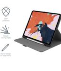 Custodia TekView con porta Apple pencil per iPad Air 10.9" ('20/'22) e iPad Pro 11" ('22/'21/'20/'18) – Grigio/Nero