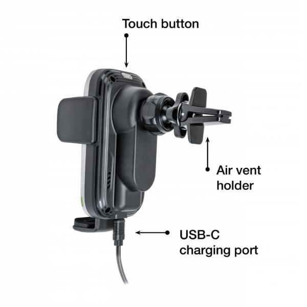 Caricabatterie Rapido da Auto Wireless Qi Pro
