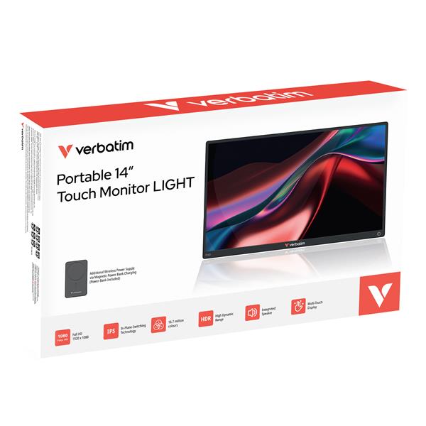 Monitor portatile 14" light FHD alimentazione anche wireless Powerbank incluso