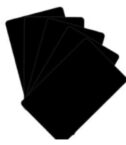 CARD,FOOD SAFE PVC,30 MIL,BLACK/BLACK,GLOSSY (500 BOX)