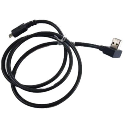 USB-C cable with 90 degree bend in USB-C adapter