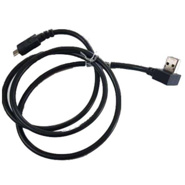 USB-C cable with 90 degree bend in USB-C adapter