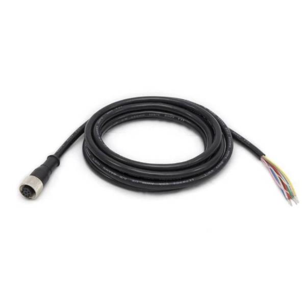 POWER CABLE A-CODED 12 PIN FEMALE M12 CONNECTOR TO FLYING LEADS FOR GS20 LEADER MODULE